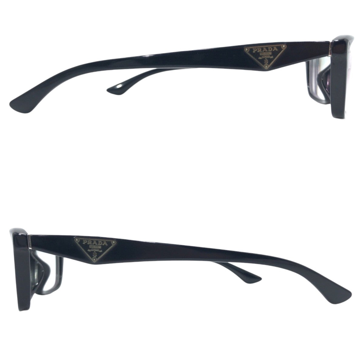 PRADA Prada Triangle Logo Black Plastic VPR20R 5316 1AB 1O1 140 Glasses Eyeglass Frames Women's