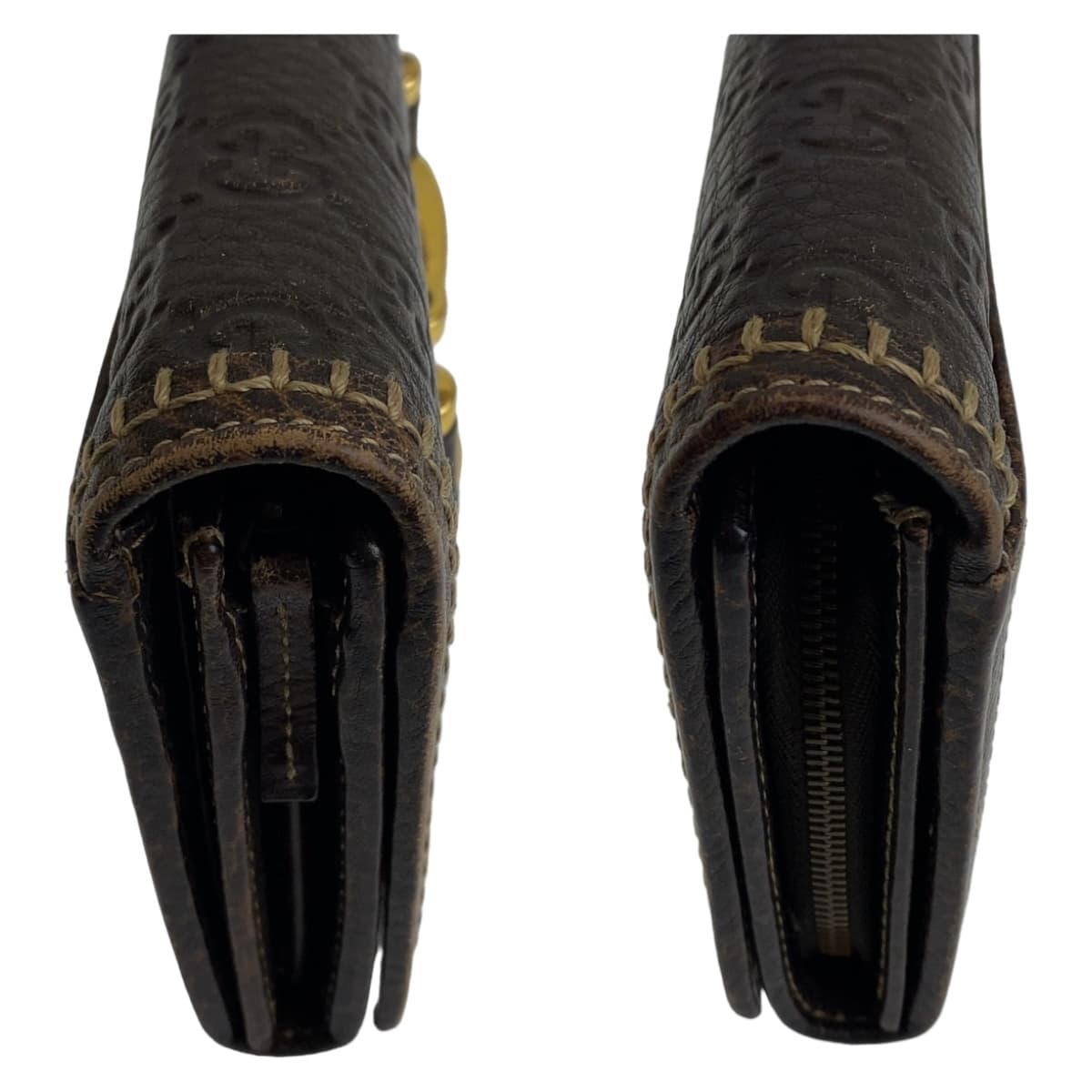 11818
GUCCI グッチ ホースビット グッチシマ ブラウン ゴールド金具 レザー 長財布 ロングウォレット 男女兼用  レディース
