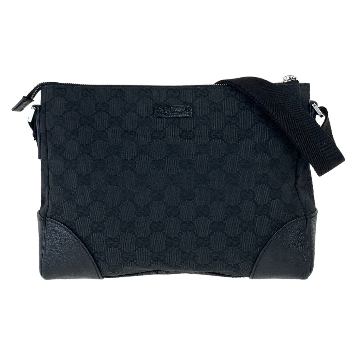 12272
GUCCI グッチ GG柄 ブラック シルバー金具 GGキャンバス / レザー 114273 斜めがけ ショルダーバッグ メッセンジャーバッグ 男女兼用  メンズ