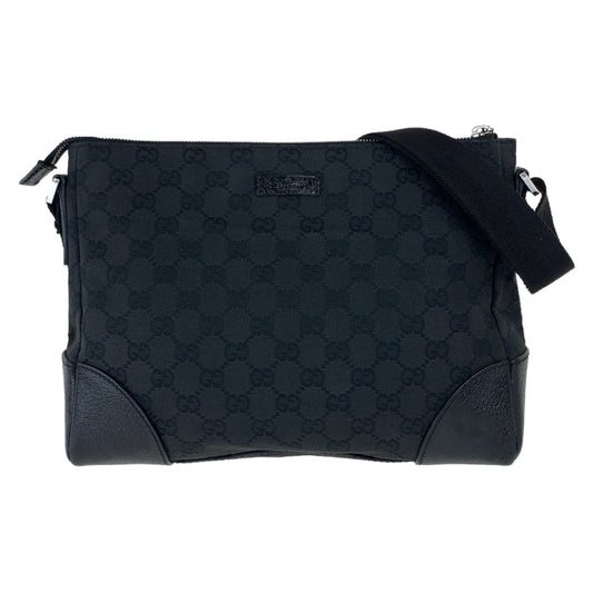 12272
GUCCI グッチ GG柄 ブラック シルバー金具 GGキャンバス / レザー 114273 斜めがけ ショルダーバッグ メッセンジャーバッグ 男女兼用  メンズ