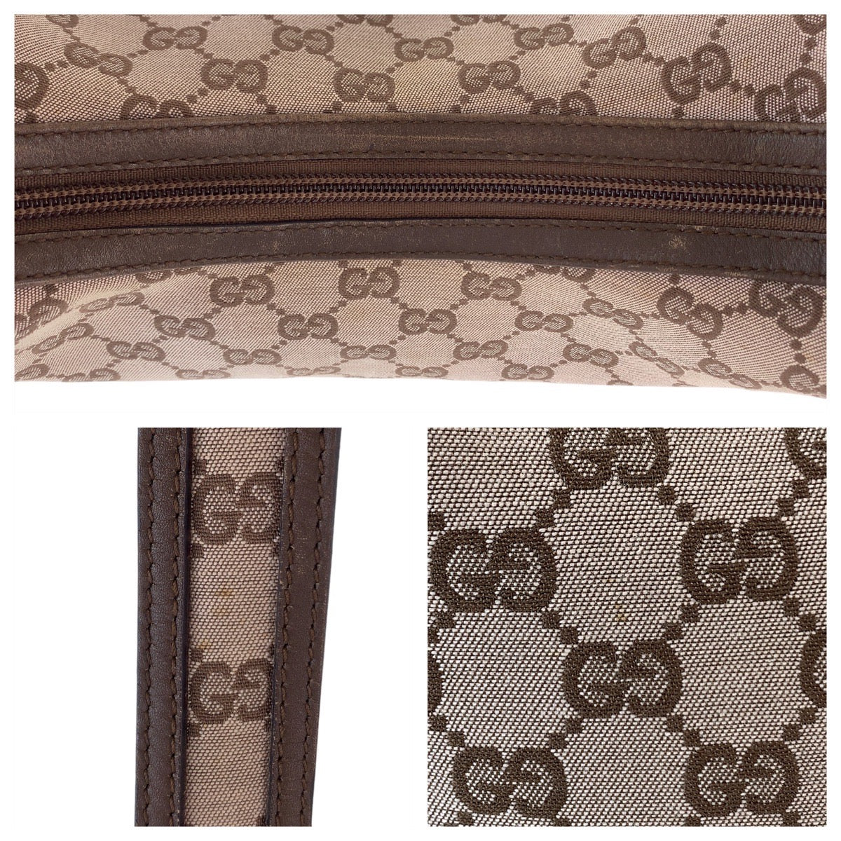 GUCCI グッチ GG柄 ブラウン ゴールド金具 GGキャンバス / レザー 001.4204 ショルダーバッグ  レディース