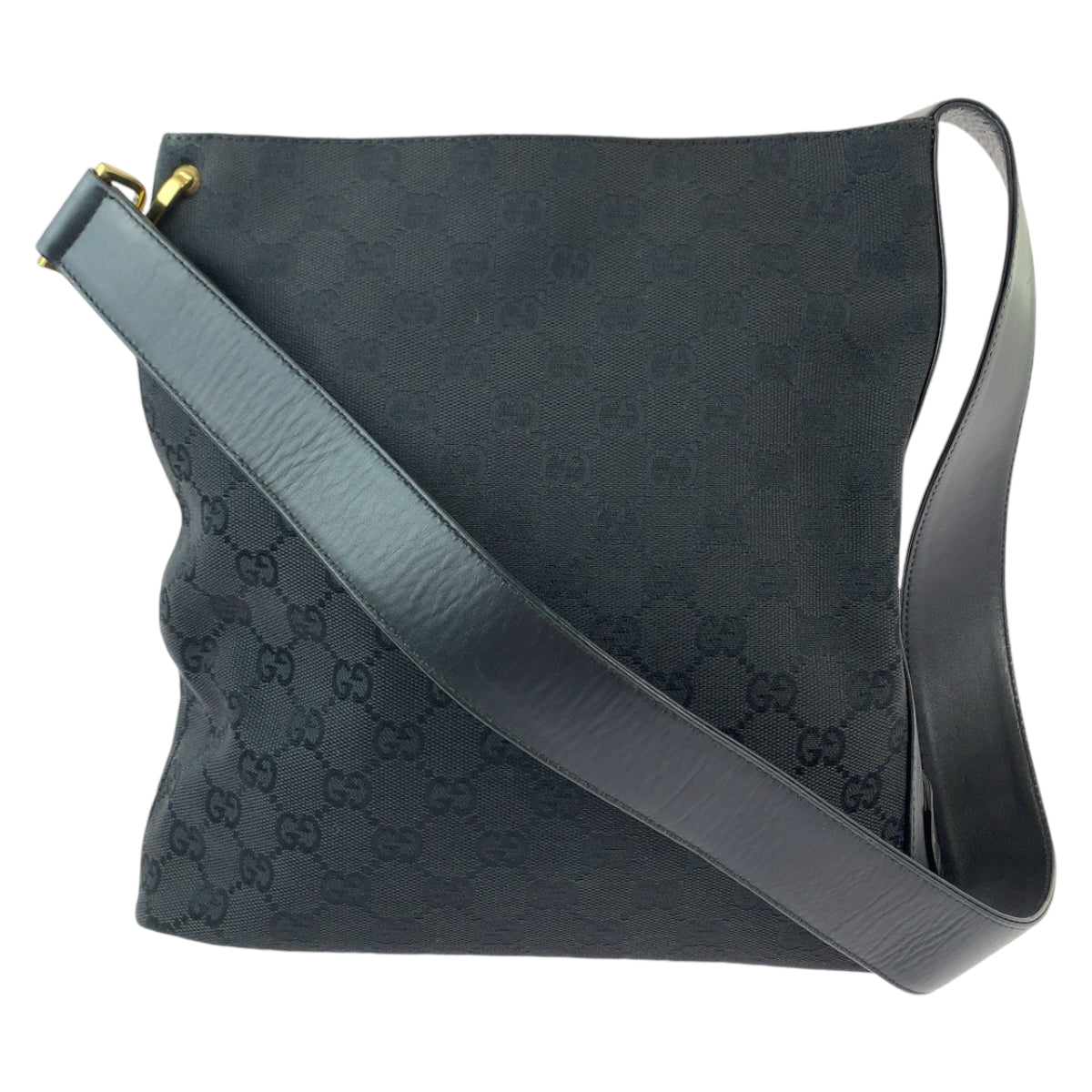 12270
GUCCI グッチ ブラック 黒 ゴールド金具 GGキャンバス 91761 ショルダーバッグ  レディース