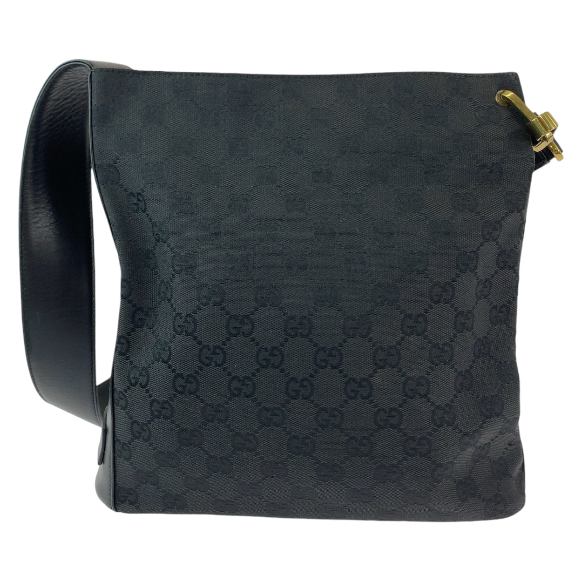 12270
GUCCI グッチ ブラック 黒 ゴールド金具 GGキャンバス 91761 ショルダーバッグ  レディース
