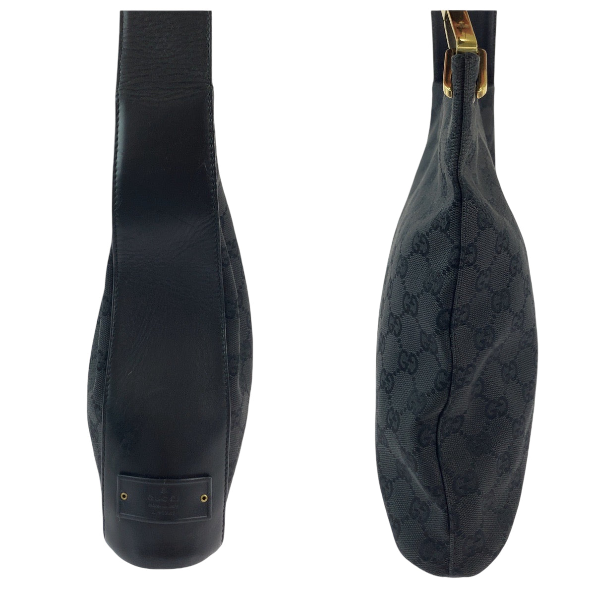 12270
GUCCI グッチ ブラック 黒 ゴールド金具 GGキャンバス 91761 ショルダーバッグ  レディース