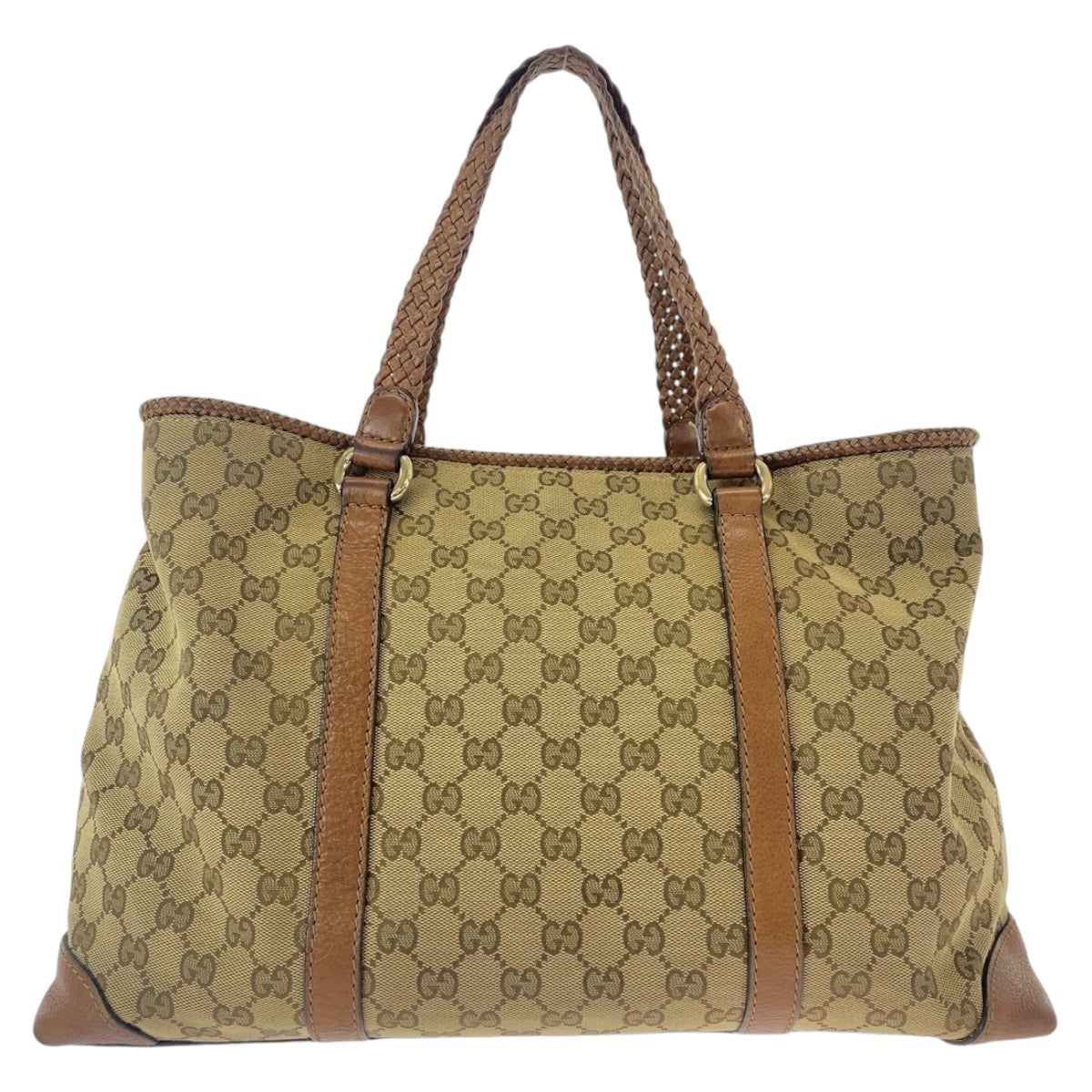 12269
GUCCI グッチ タッセル ブラウン ベージュ ゴールド金具 GGキャンバス / レザー 295326 トートバッグ ショルダーバッグ  レディース