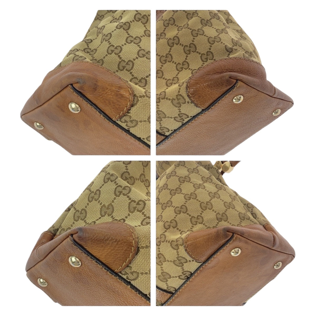 12269
GUCCI グッチ タッセル ブラウン ベージュ ゴールド金具 GGキャンバス / レザー 295326 トートバッグ ショルダーバッグ  レディース