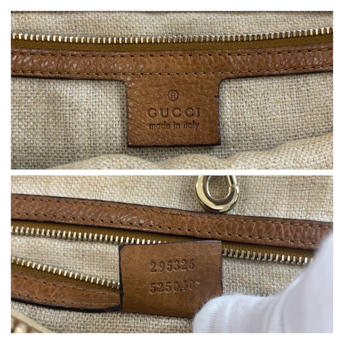 12269
GUCCI グッチ タッセル ブラウン ベージュ ゴールド金具 GGキャンバス / レザー 295326 トートバッグ ショルダーバッグ  レディース