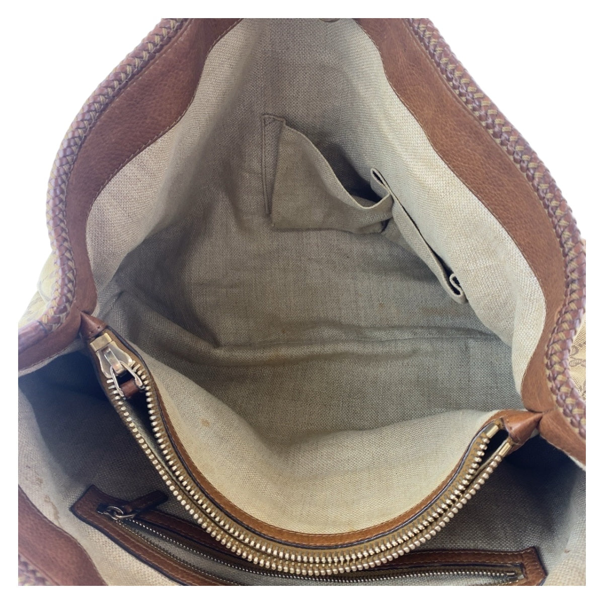 12269
GUCCI グッチ タッセル ブラウン ベージュ ゴールド金具 GGキャンバス / レザー 295326 トートバッグ ショルダーバッグ  レディース