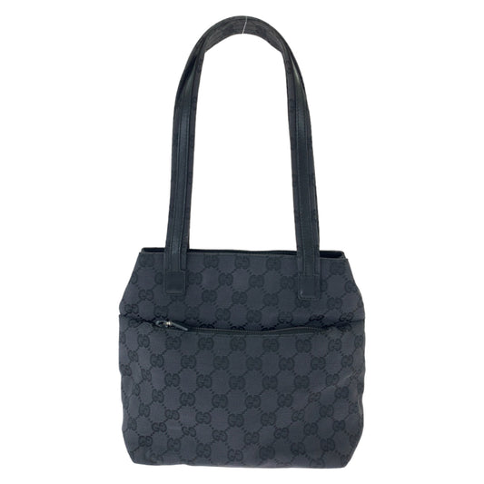 11826
GUCCI グッチ ブラック シルバー金具 GGキャンバス 002 1075 ショルダーバッグ トートバッグ  レディース