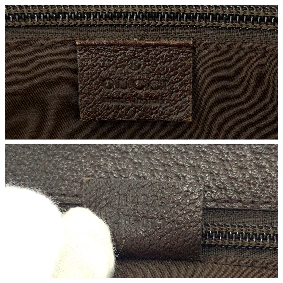12267
GUCCI グッチ ブラウン ベージュ シルバー金具 GGキャンバス 114273 斜め掛け ショルダーバッグ メッセンジャーバッグ  レディース