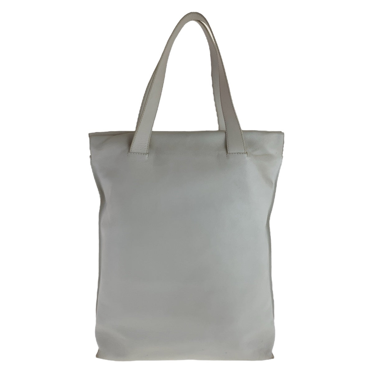 11834
LOEWE ロエベ アナグラム ショッパートート ホワイト シルバー金具 レザー トートバッグ ショルダーバッグ  レディース