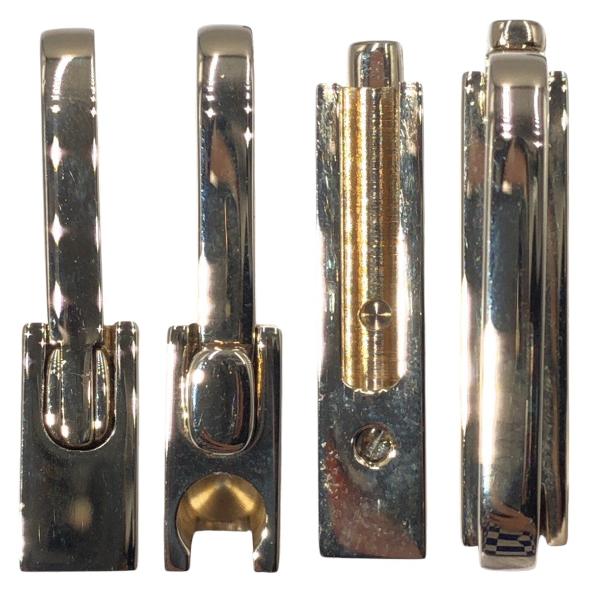 12899
 GUCCI Gucci Gold Metal Key Holder Key Ring Detachable Women's