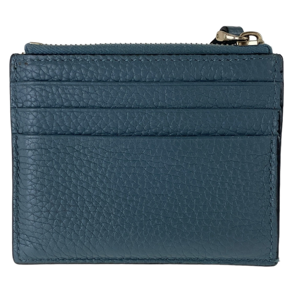 12261
 VALENTINO Valentino Rockstud Navy Gold Hardware Leather Coin Case Card Case Fragment Case Women's