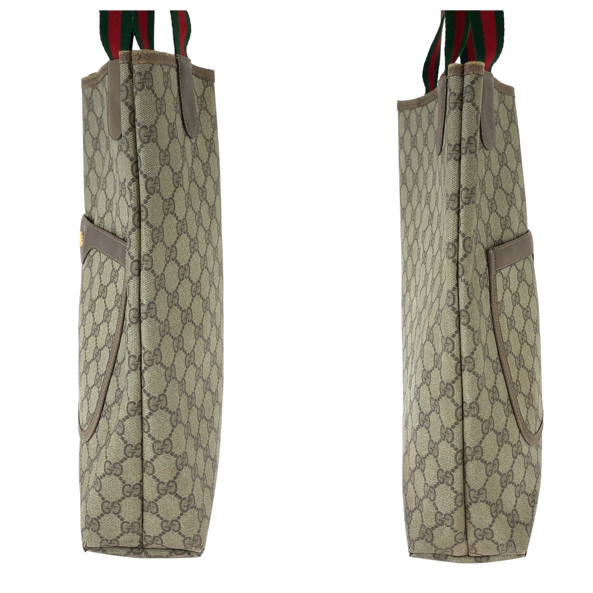 112259
GUCCI グッチ ヴィンテージ オールドグッチ シェリーライン ベージュ ブラウン ゴールド金具 GGスプリームキャンバス 39 02 003 トートバッグ ショルダーバッグ  レディース