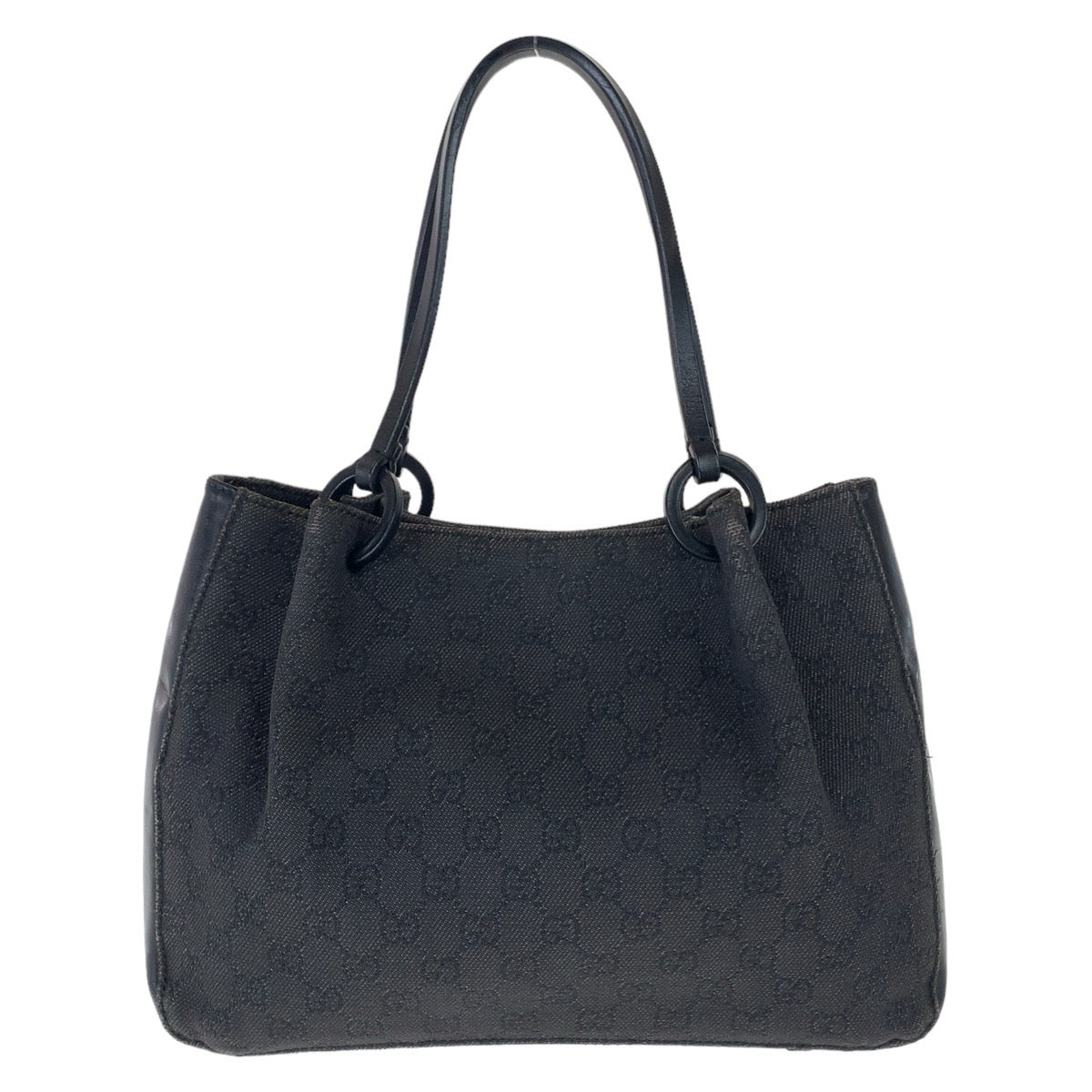 GUCCI グッチ GG柄 ブラック 黒 シルバー金具 GGキャンバス / レザー 101919 トートバッグ ハンドバッグ  レディース