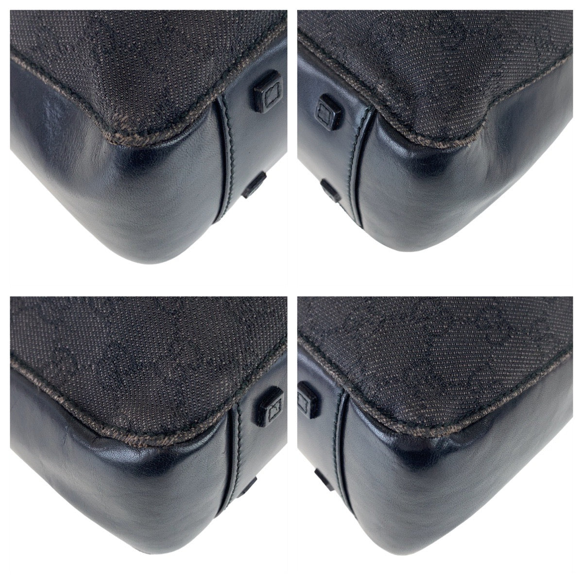 GUCCI グッチ GG柄 ブラック 黒 シルバー金具 GGキャンバス / レザー 101919 トートバッグ ハンドバッグ  レディース