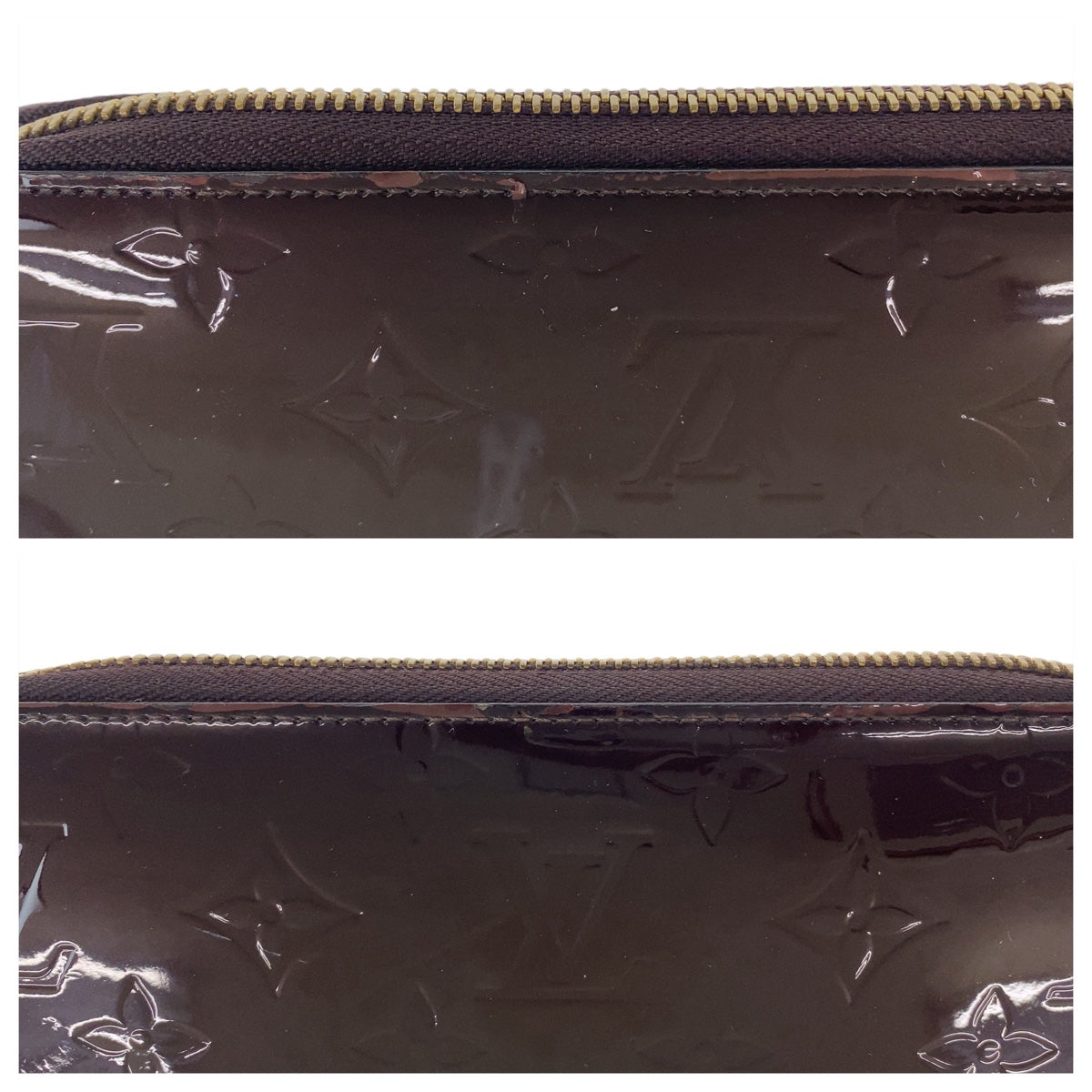 12257
LOUIS VUITTON ルイヴィトン ヴェルニ ジッピーウォレット アマラント ワインレッド ゴールド金具 パテントレザー M93522 長財布 ロングウォレット 男女兼用  レディース