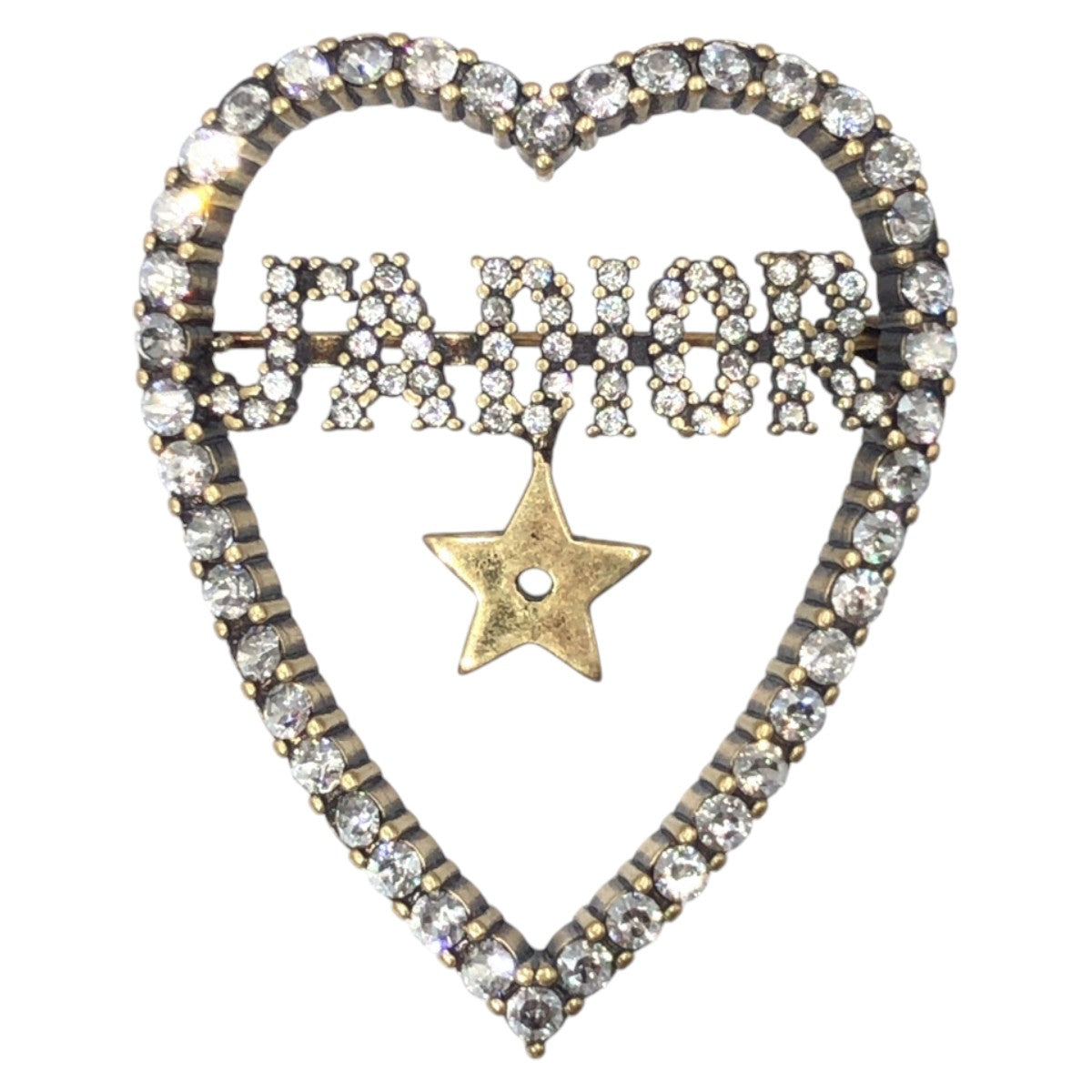 12901
Dior ディオール Christian Dior J’ADIOR ラインストーン ゴールド メタル ブローチ  レディース