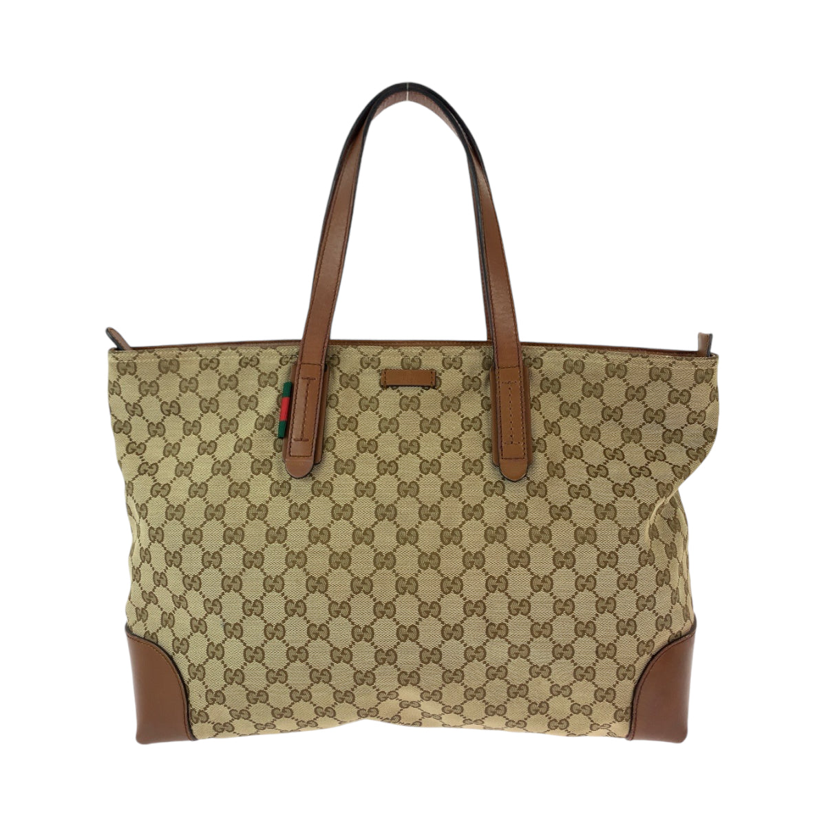 GUCCI グッチ ブラウン シルバー金具 GGキャンバス 308928 トートバッグ ショルダーバッグ  レディース
