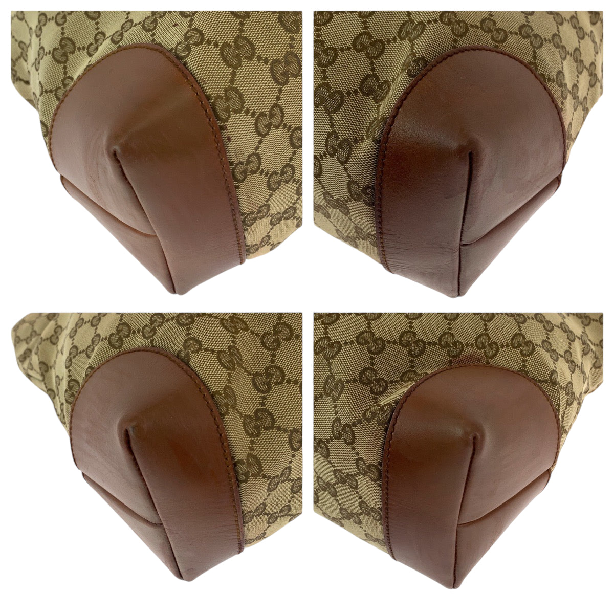GUCCI グッチ ブラウン シルバー金具 GGキャンバス 308928 トートバッグ ショルダーバッグ  レディース