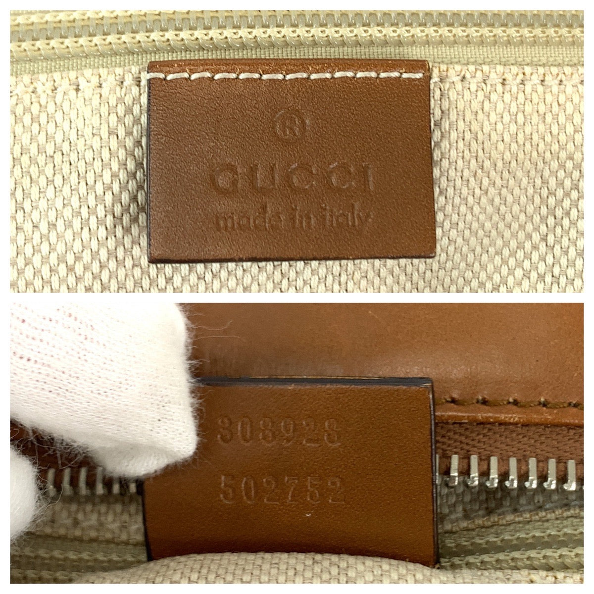 GUCCI グッチ ブラウン シルバー金具 GGキャンバス 308928 トートバッグ ショルダーバッグ  レディース