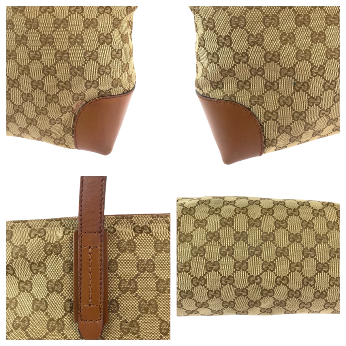GUCCI グッチ ブラウン シルバー金具 GGキャンバス 308928 トートバッグ ショルダーバッグ  レディース