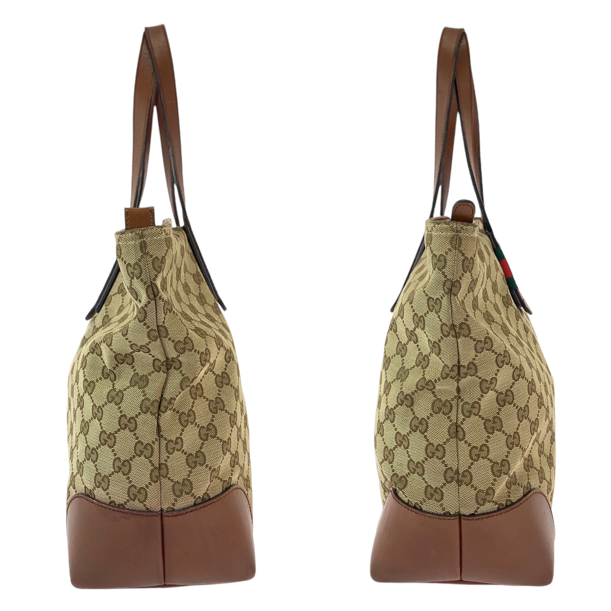 GUCCI グッチ ブラウン シルバー金具 GGキャンバス 308928 トートバッグ ショルダーバッグ  レディース