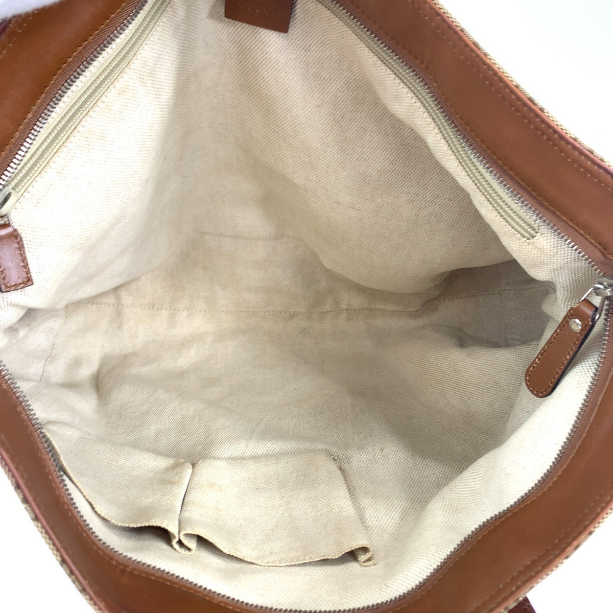 GUCCI グッチ ブラウン シルバー金具 GGキャンバス 308928 トートバッグ ショルダーバッグ  レディース