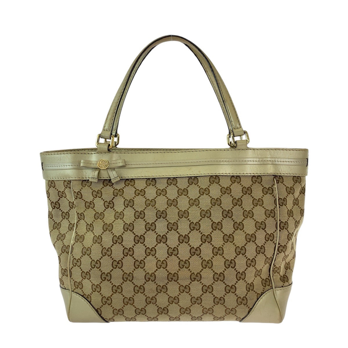 12254
GUCCI グッチ メイフェア ベージュ ゴールド ゴールド金具 GGキャンバス / レザー 257061 トートバッグ ショルダーバッグ  レディース