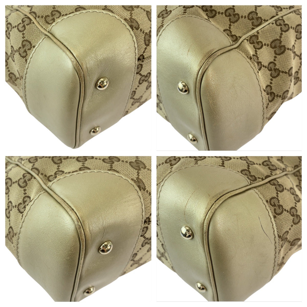 12254
GUCCI グッチ メイフェア ベージュ ゴールド ゴールド金具 GGキャンバス / レザー 257061 トートバッグ ショルダーバッグ  レディース