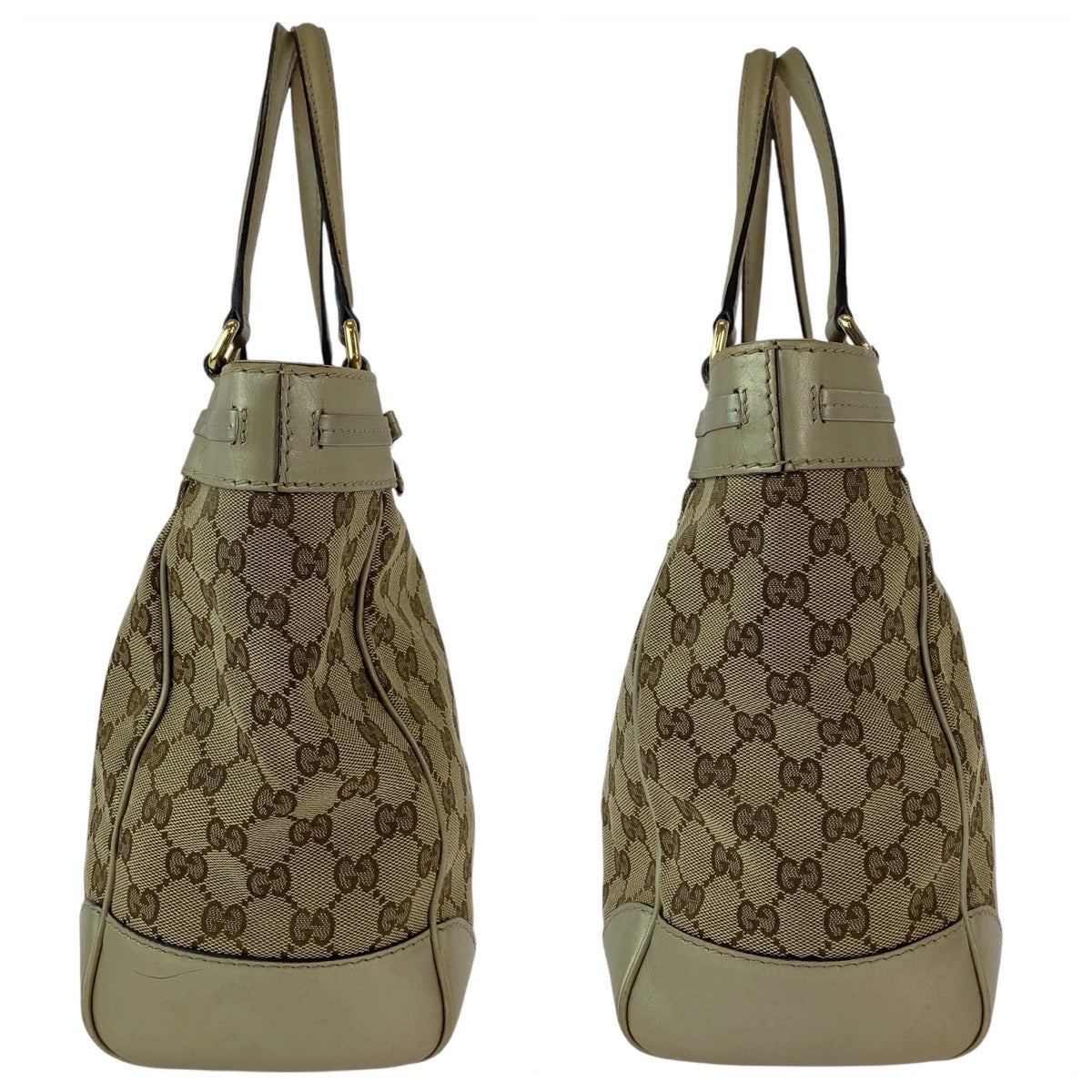 12254
GUCCI グッチ メイフェア ベージュ ゴールド ゴールド金具 GGキャンバス / レザー 257061 トートバッグ ショルダーバッグ  レディース