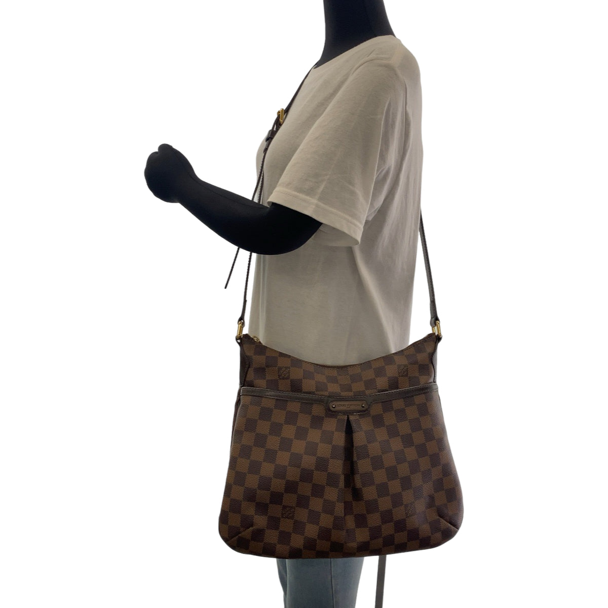 LOUIS VUITTON ルイヴィトン ダミエ ブルームズベリPM ブラウン ゴールド金具 PVC N42251 斜め掛け ショルダーバッグ  レディース