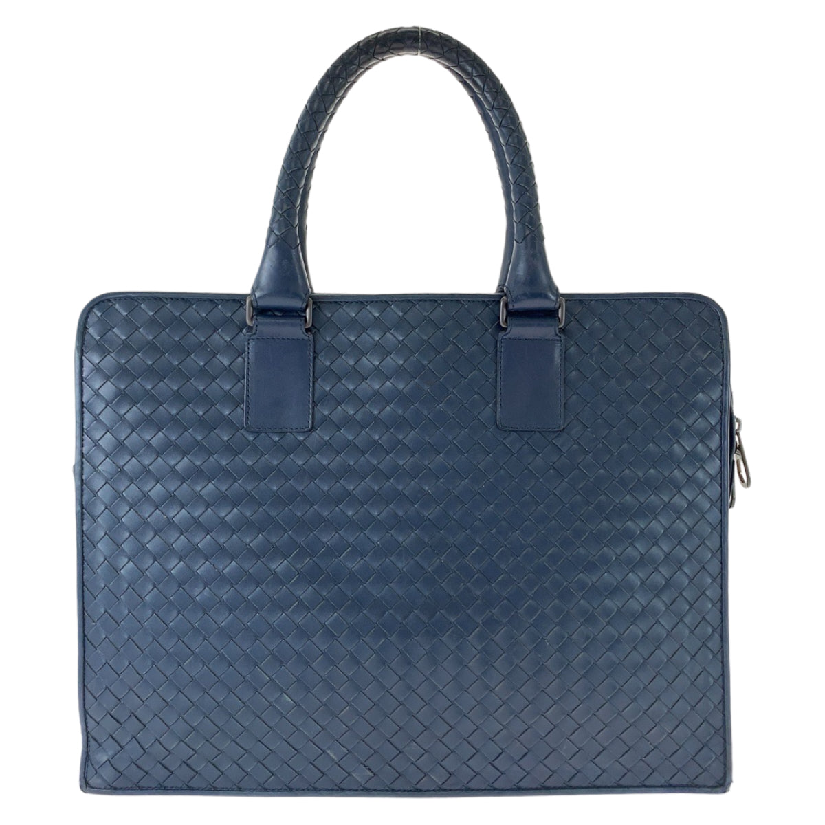 BOTTEGAVENETA ボッテガヴェネタ イントレチャート ネイビー ガンメタ金具 レザー ビジネスバッグ ブリーフケース  メンズ