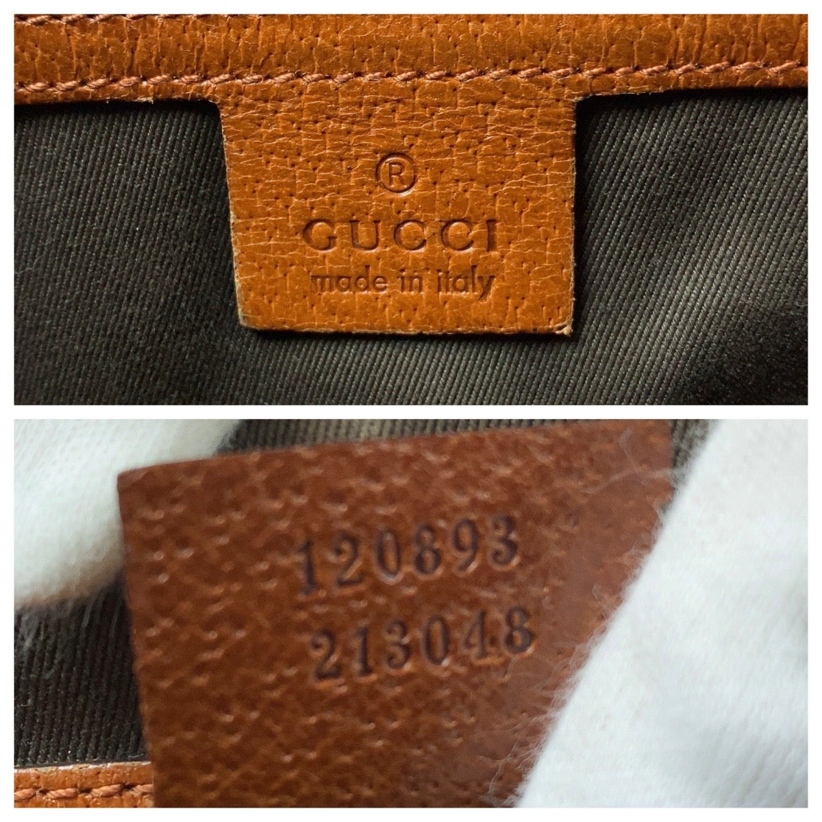 12905
GUCCI グッチ スタッズ ライトブラウン キャメル ゴールド金具 GGキャンバス / レザー 120893 ショルダーバッグ ポシェット  レディース