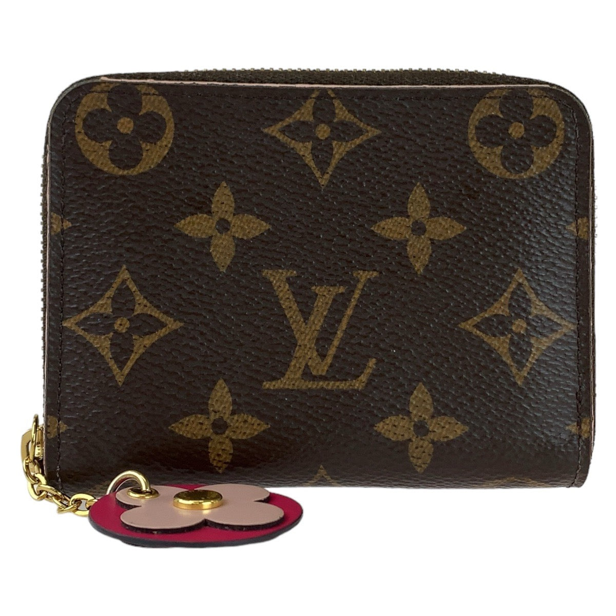 LOUIS VUITTON ルイヴィトン モノグラム ブルーミングフラワー ジッピーコインパース ブラウン ゴールド金具 PVC M68332 コインケース 小銭入れ  レディース
