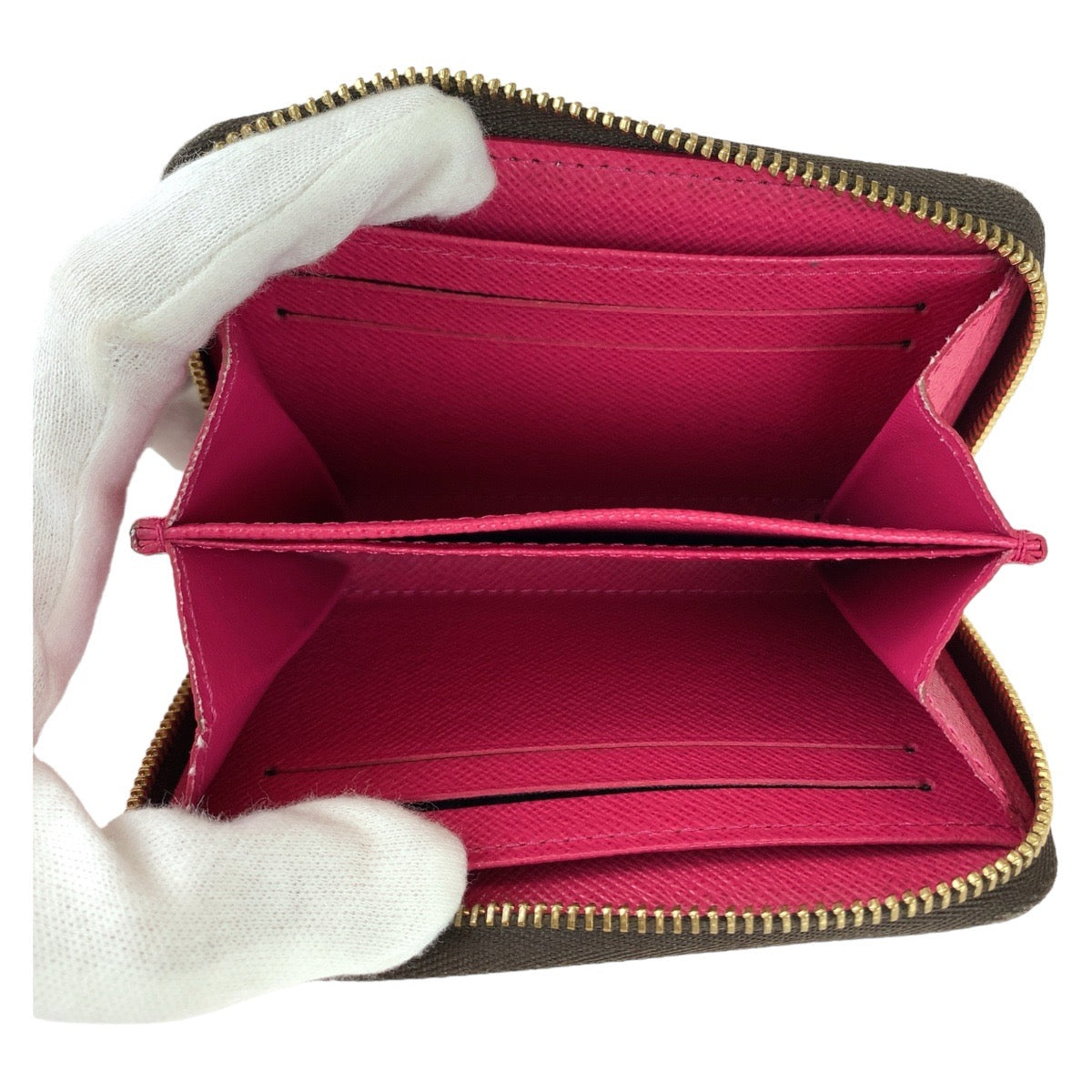 LOUIS VUITTON ルイヴィトン モノグラム ブルーミングフラワー ジッピーコインパース ブラウン ゴールド金具 PVC M68332 コインケース 小銭入れ  レディース