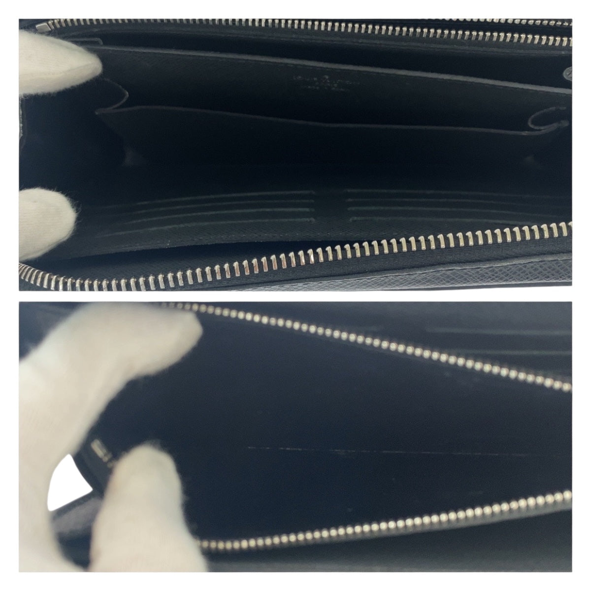 12247
LOUIS VUITTON ルイヴィトン タイガ ジッピーXL ノワール ブラック 黒 シルバー金具 レザー M44275 長財布 オーガナイザー セカンドバッグ  メンズ