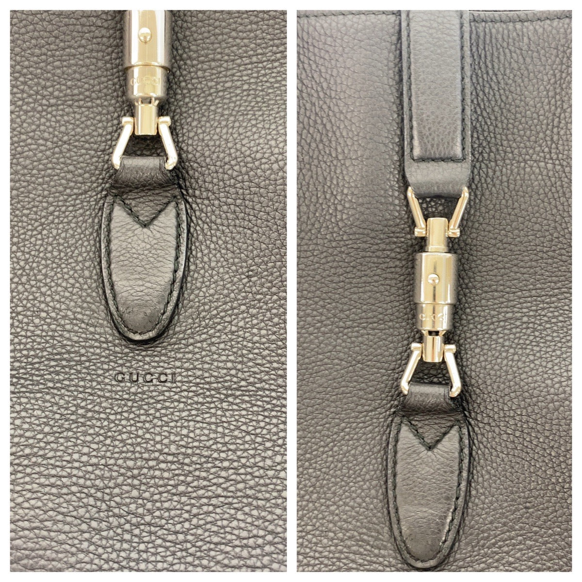GUCCI グッチ ニュージャッキー ブラック 黒 シルバー金具 レザー 362970 トートバッグ ショルダーバッグ  レディース