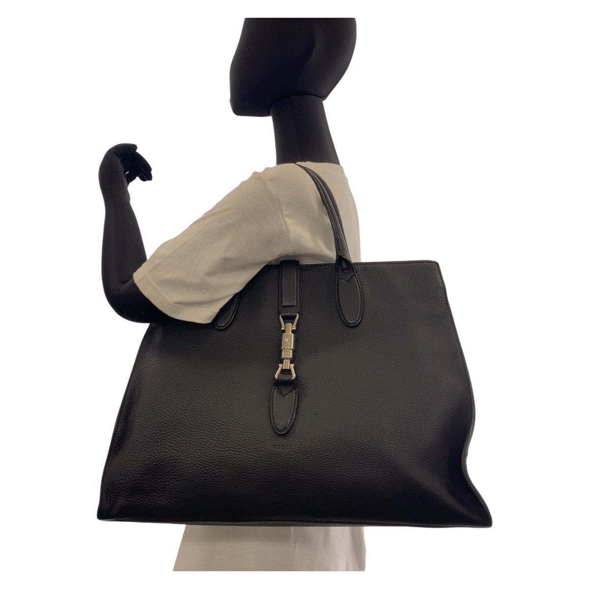 GUCCI グッチ ニュージャッキー ブラック 黒 シルバー金具 レザー 362970 トートバッグ ショルダーバッグ  レディース