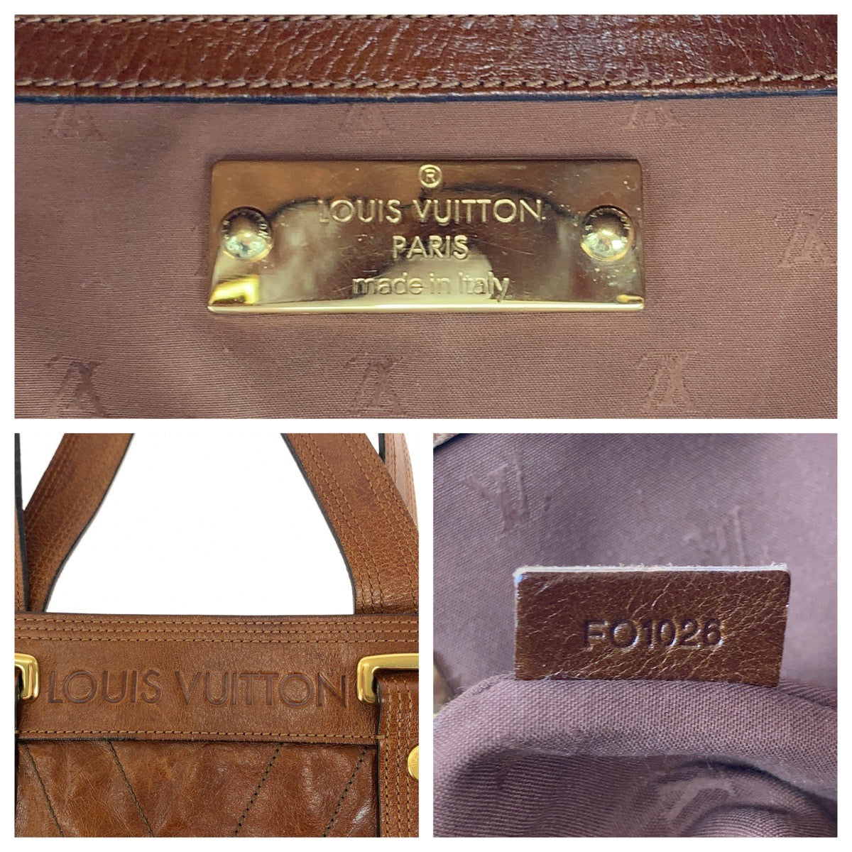 12246
LOUIS VUITTON ルイヴィトン キュイールソアナ サック プラ ブラウン ゴールド金具 レザー M95361 トートバッグ ハンドバッグ  レディース