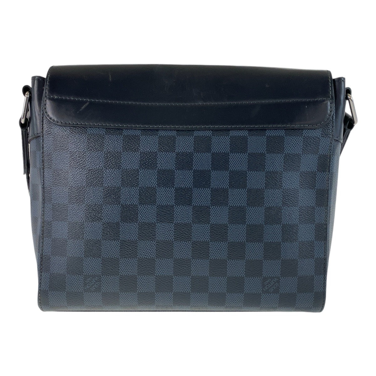 12906
LOUIS VUITTON ルイヴィトン ダミエ コバルト ニューポート メッセンジャーPM ブラック 黒 ネイビー シルバー金具 PVC / レザー N41587 斜め掛け ショルダーバッグ メッセンジャーバッグ  メンズ