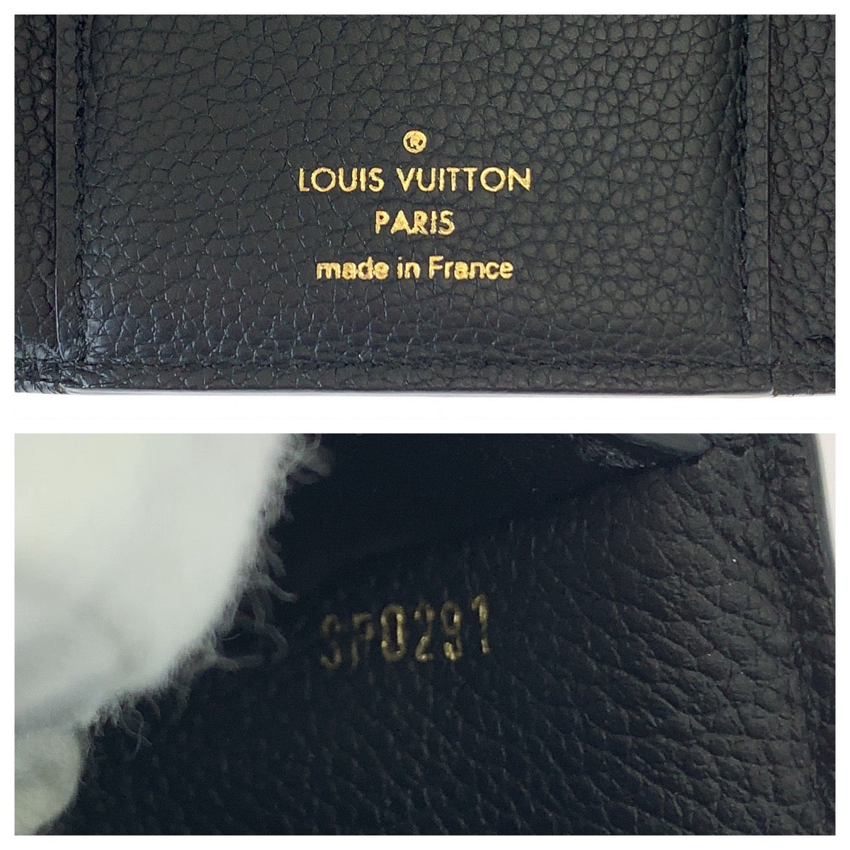 LOUIS VUITTON ルイヴィトン モノグラム アンプラント ポルトフォイユ ヴィクトリーヌ ノワール ブラック 黒 ゴールド金具 カーフ M64060 折財布 コンパクトウォレット  レディース