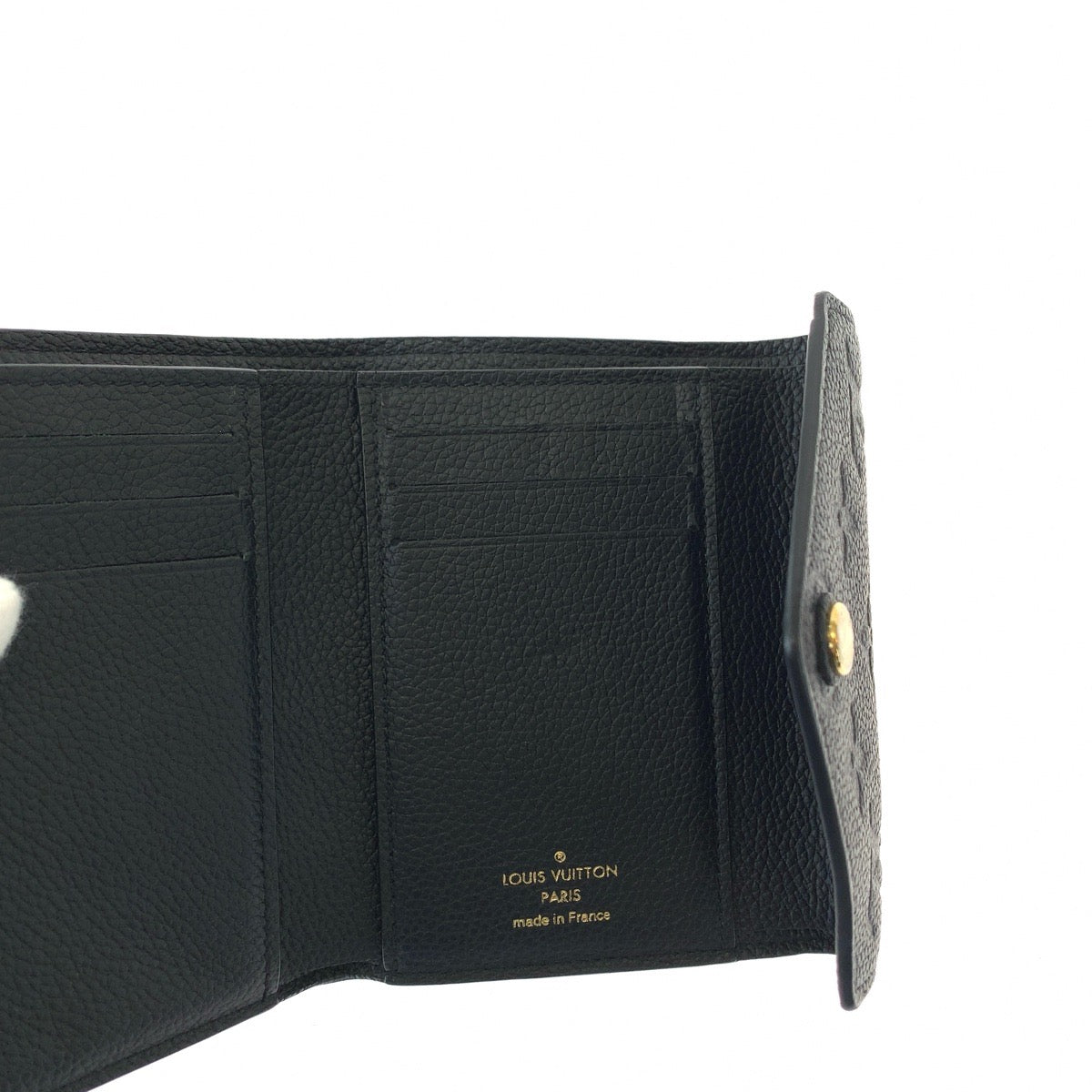 LOUIS VUITTON ルイヴィトン モノグラム アンプラント ポルトフォイユ ヴィクトリーヌ ノワール ブラック 黒 ゴールド金具 カーフ M64060 折財布 コンパクトウォレット  レディース