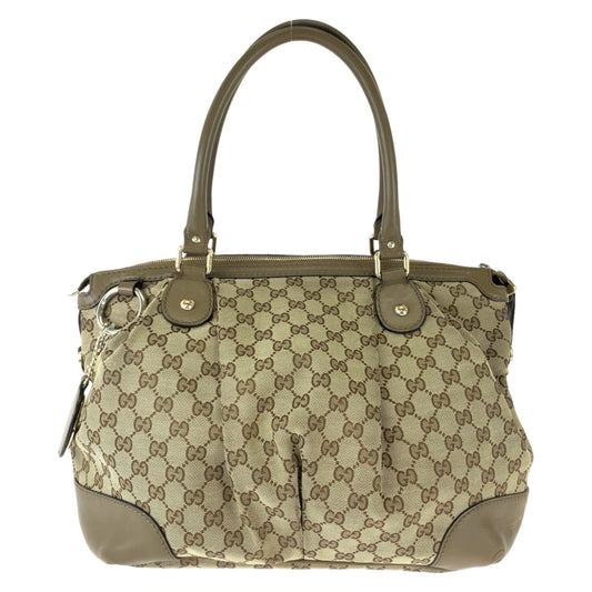 12238
GUCCI グッチ スーキー ブラウン ゴールド金具 GGキャンバス 285730 トートバッグ ショルダーバッグ ハンドバッグ  レディース