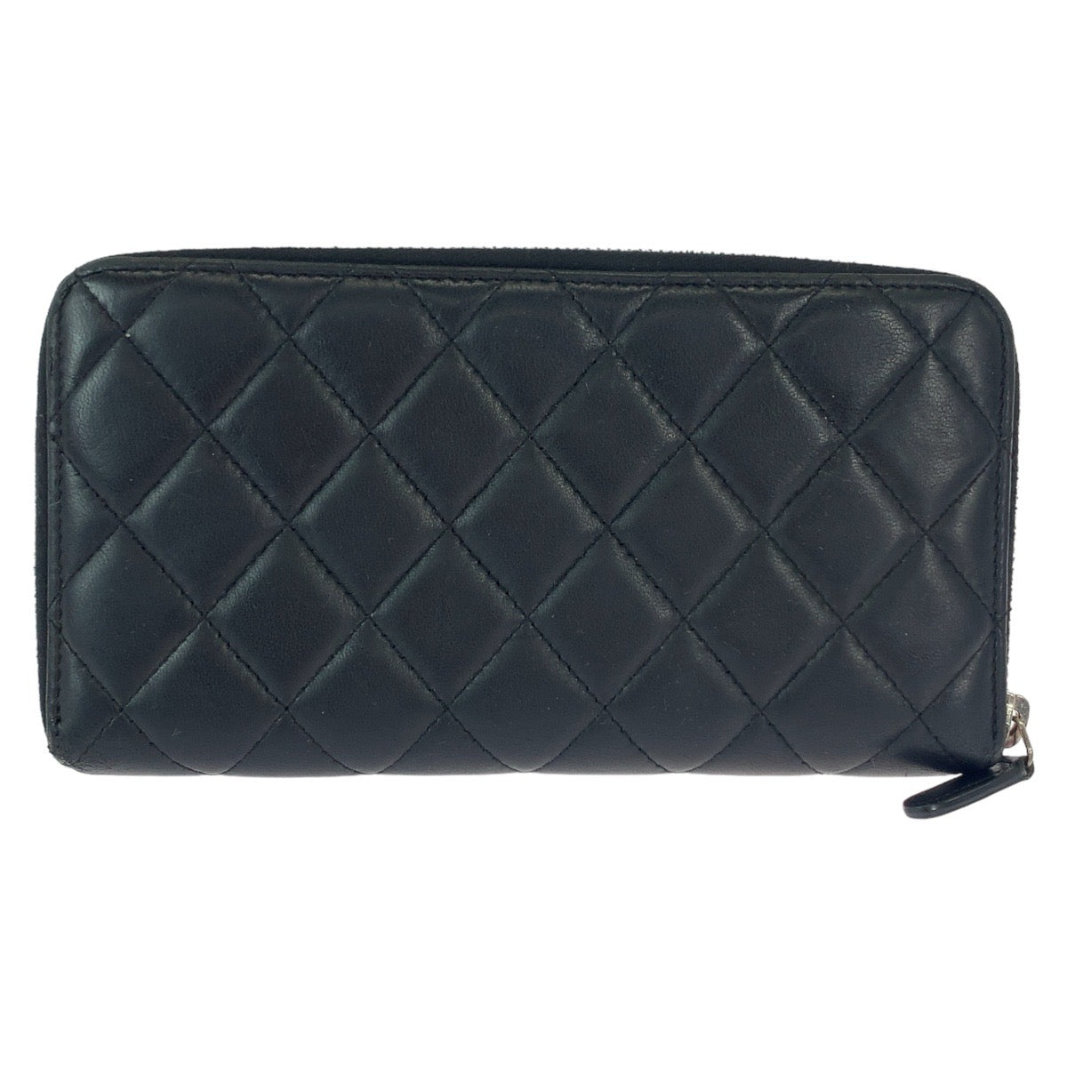 12234
CHANEL シャネル マトラッセ ココマーク ブラック 黒 シルバー金具 ラムスキン 長財布 ラウンドファスナー  レディース ABP37