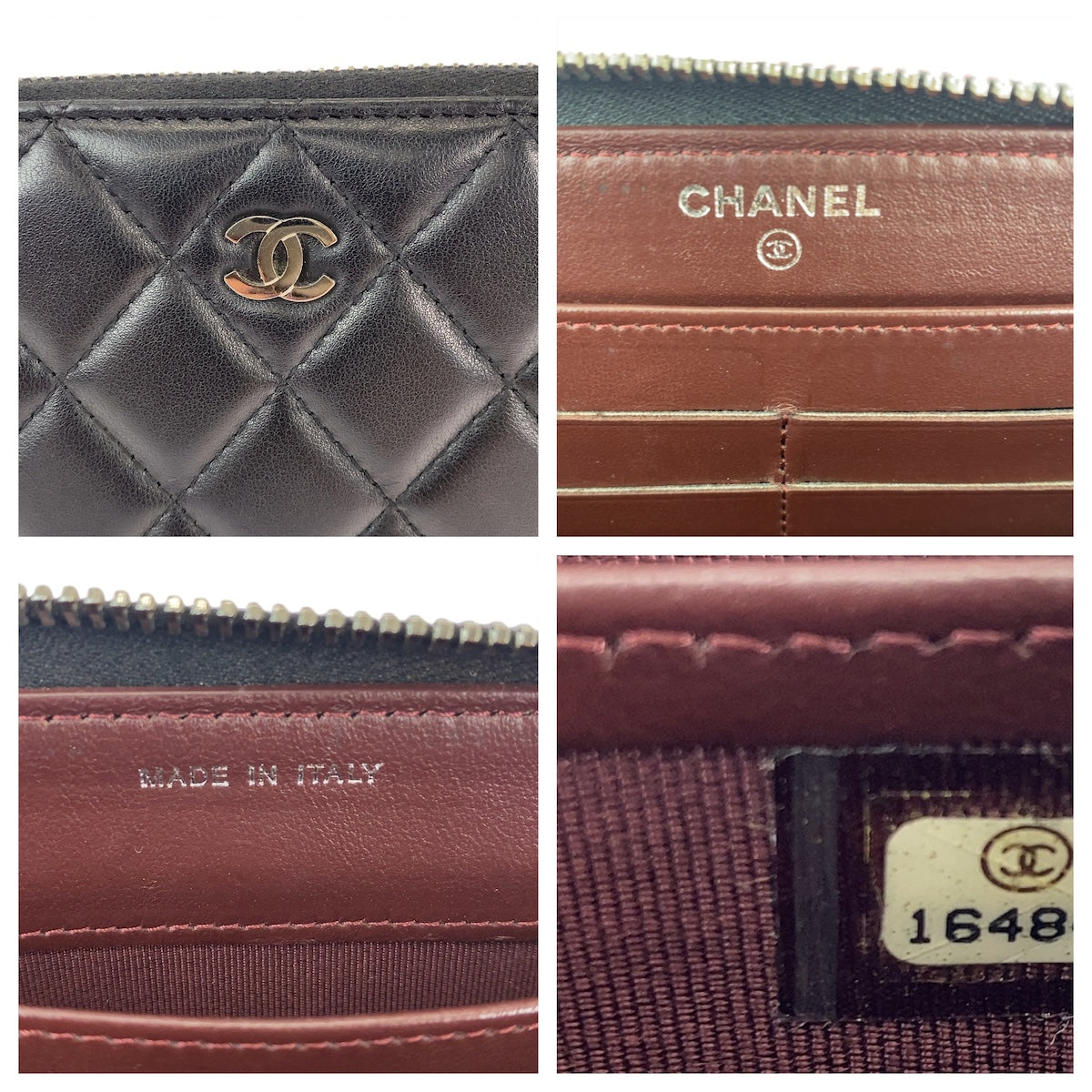 12234
CHANEL シャネル マトラッセ ココマーク ブラック 黒 シルバー金具 ラムスキン 長財布 ラウンドファスナー  レディース