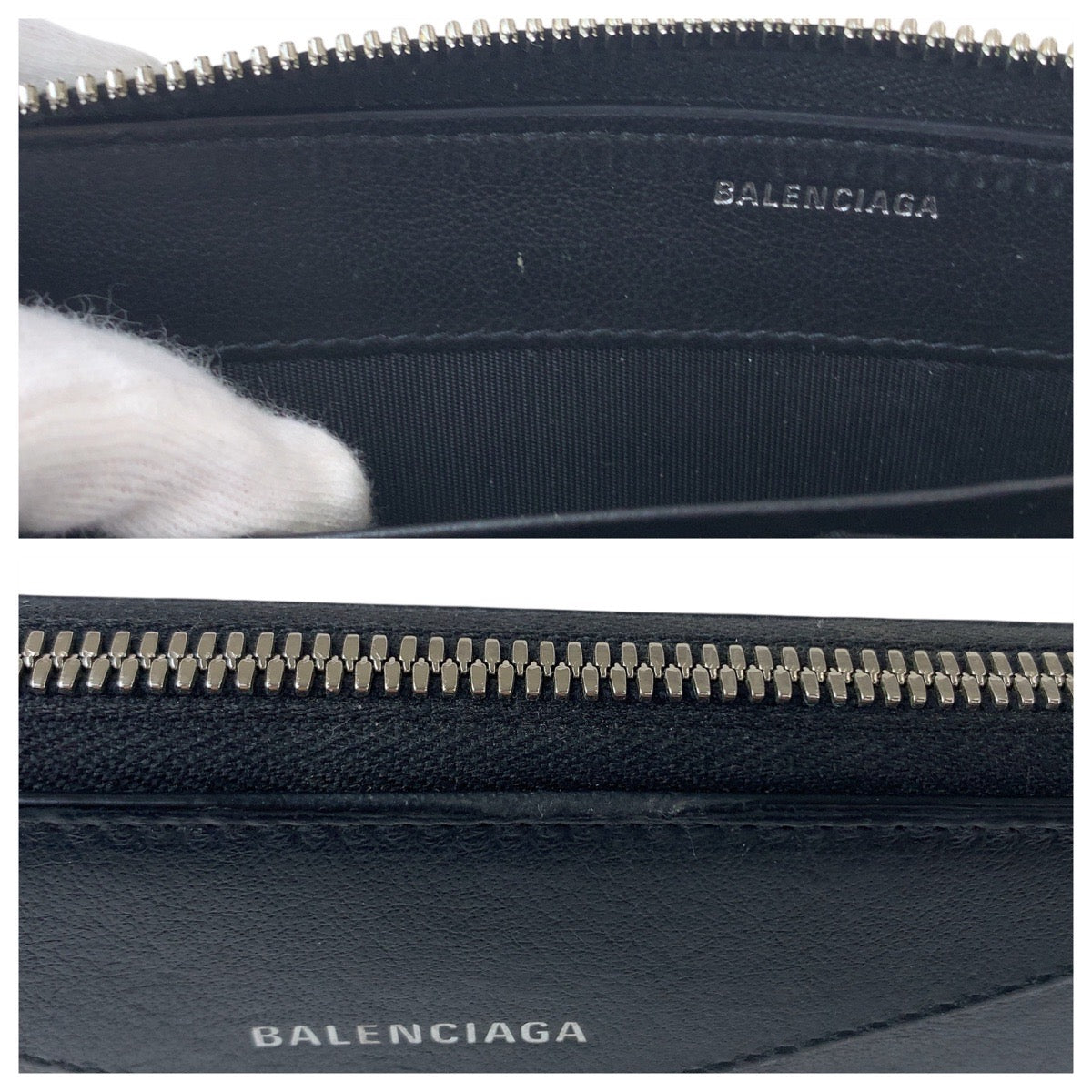 112230
BALENCIAGA バレンシアガ ペーパー コンチネンタル ブラック 黒 シルバー金具 レザー 長財布 ロングウォレット 男女兼用  レディース