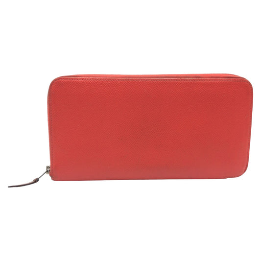 12907
HERMES エルメス アザップ ロング シルクイン レッド ローズシャイプール ヴォーエプソン 長財布 ラウンドファスナー Q刻印  レディース