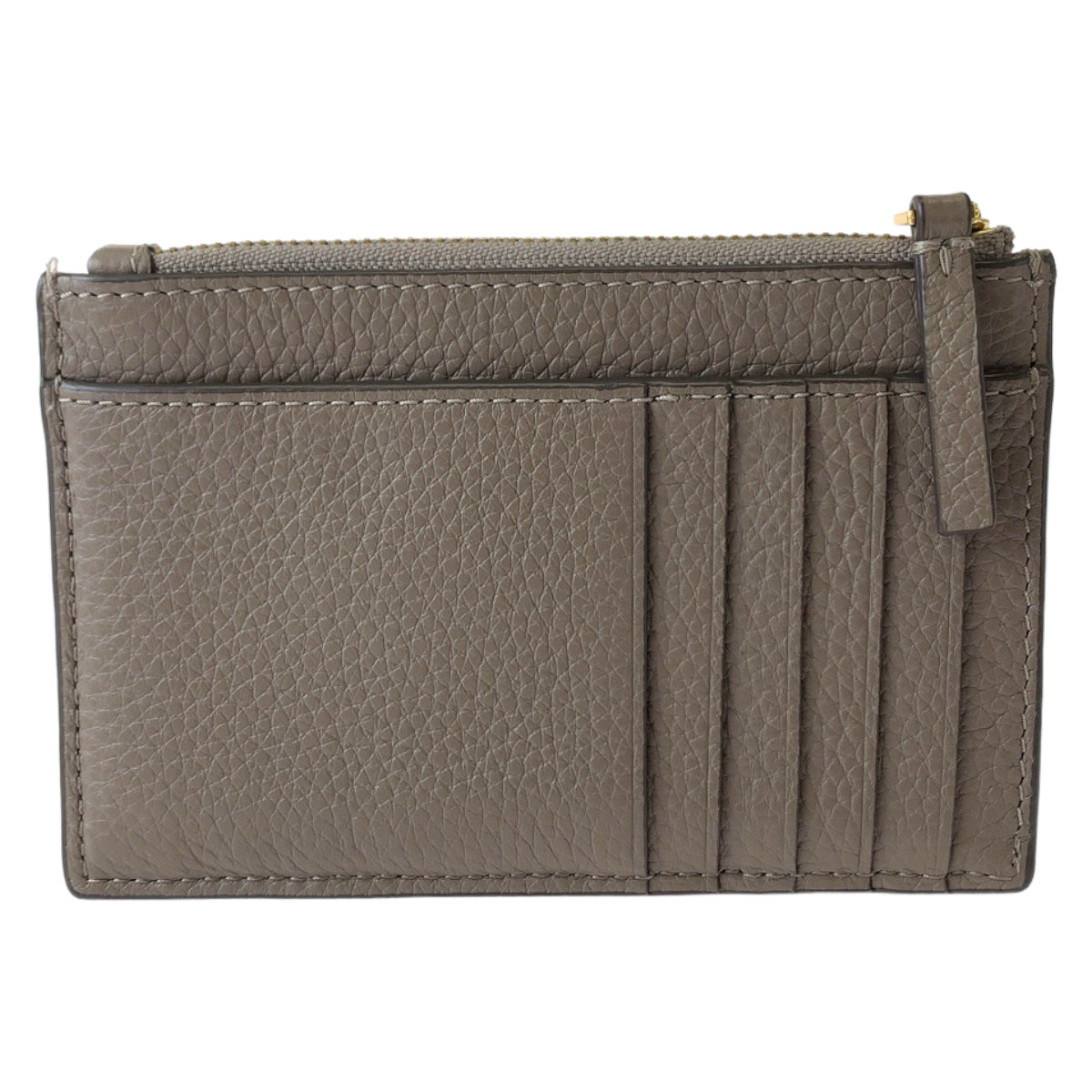 Tory Burch Greige Gold Hardware Leather Coin Case Fragment Case for Women