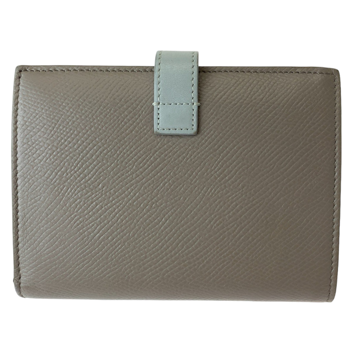 CELINE セリーヌ ミディアムストラップ グレージュ ライトブルー ゴールド金具 PVC 10B643BBRU 折財布 コンパクトウォレット  レディース